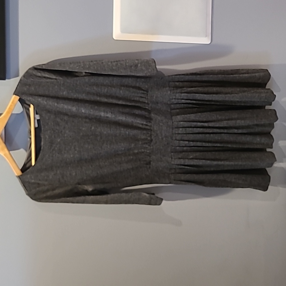 LOFT Gray Pleated Dress Sz. 8